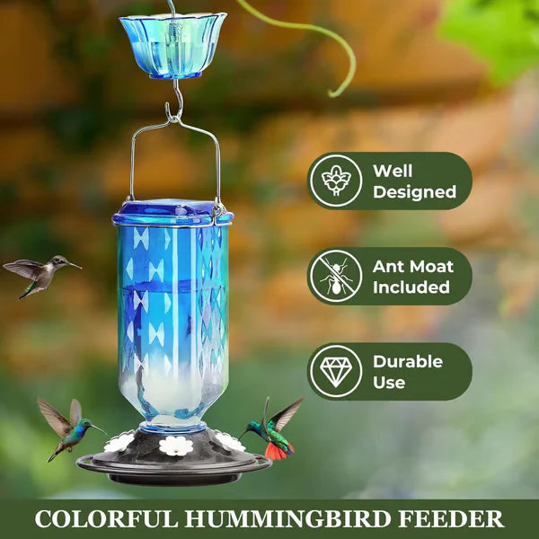 🔥One Time Offer :24oz Leak Proof Glass Hummingbird Feeder with Ant Moat