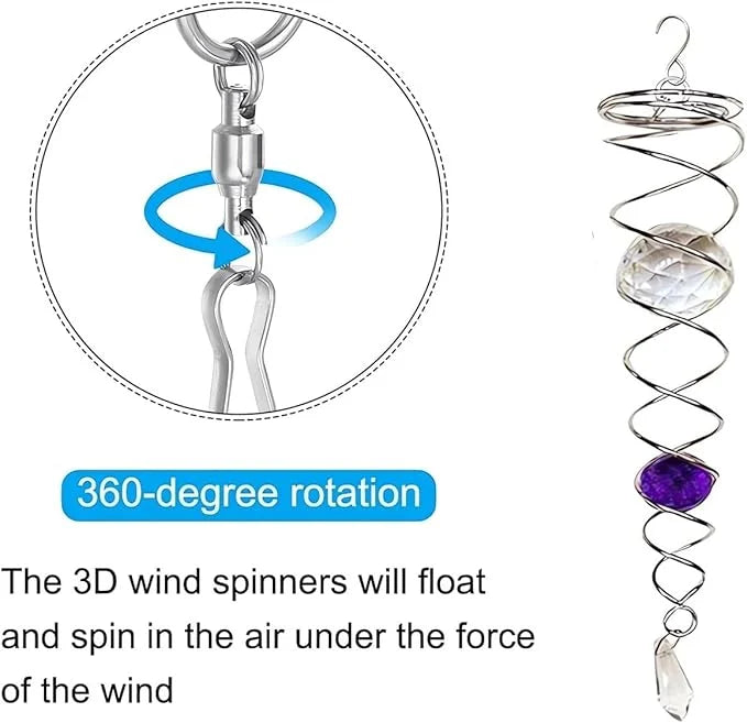 ✨16 inches Length- Handmade Spiral Crystal
