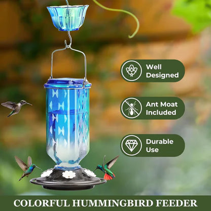 🔥One Time Offer :24oz Leak Proof Glass Hummingbird Feeder with Ant Moat