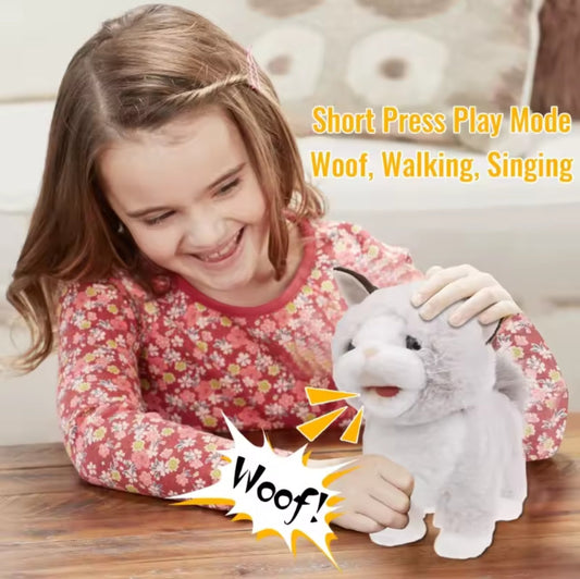 🔥 One Time Offer 🔥 Singing Kitten Toy Barking Plush  Craw Learning Toy