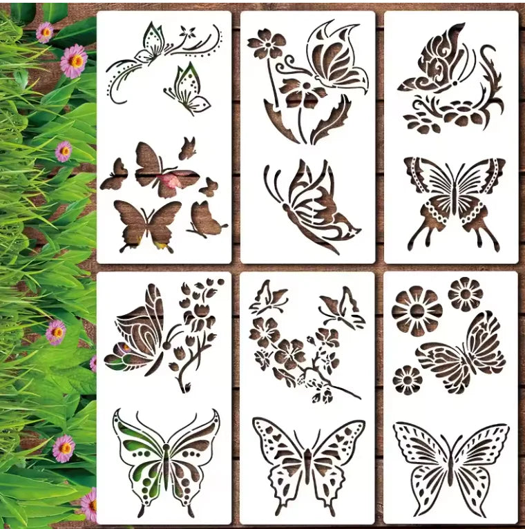 🔥 Last Day Sale Price | 6 Pcs Large 💐 Eptchn Garden Fence Large Flower Stencils🌻DIY Decoration BloomTrace