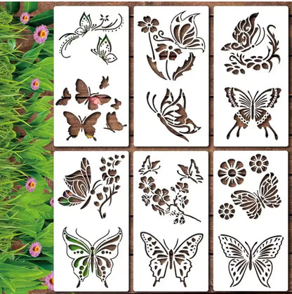🔥 Last Day Sale Price | 6 Pcs Large 💐 Eptchn Garden Fence Large Flower Stencils🌻DIY Decoration BloomTrace