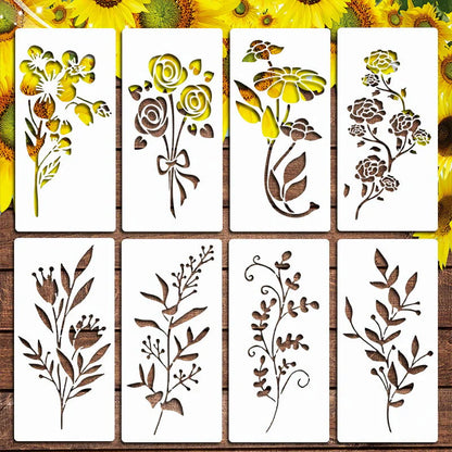 🔥 Last Day Sale Price | 6 Pcs Large 💐 Eptchn Garden Fence Large Flower Stencils🌻DIY Decoration BloomTrace