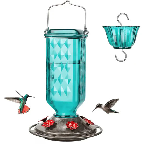 🔥One Time Offer :24oz Leak Proof Glass Hummingbird Feeder with Ant Moat