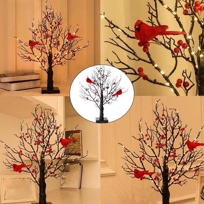 Vintage Glow Cardinal Tree